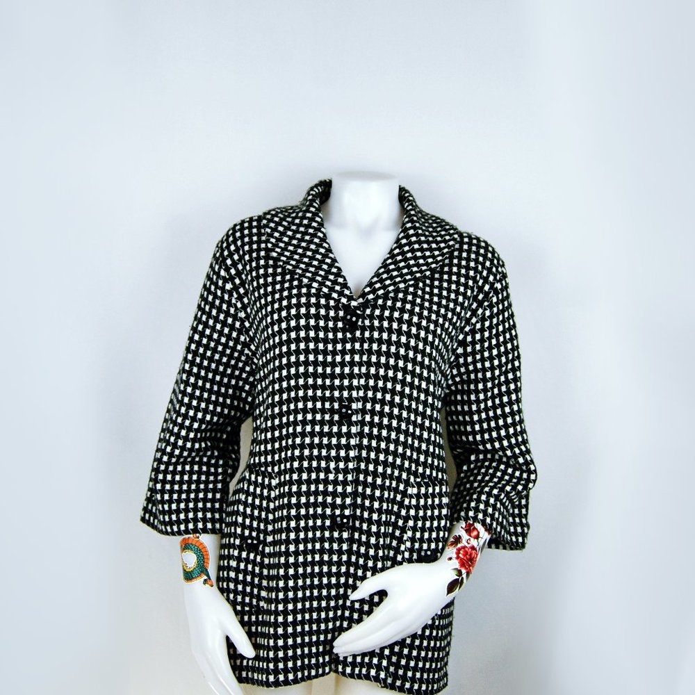 90s San Remo USA Made Houndstooth Unlined Jacket